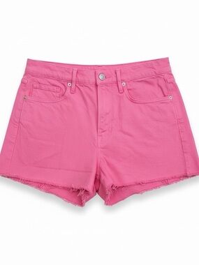 Frame Denim Pink Raw-Hem Cutoff Shorts